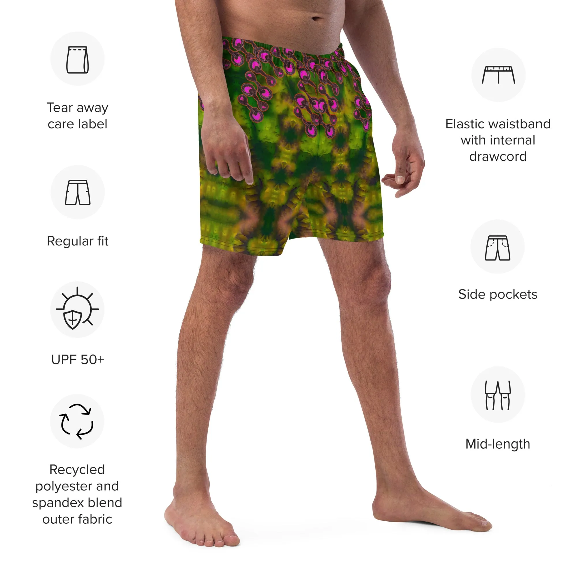 Swim Trunks (Virilis)(Grail Night Rose Pink Logo) RJSTH@Fabric#7 RJSTHS2023 RJS