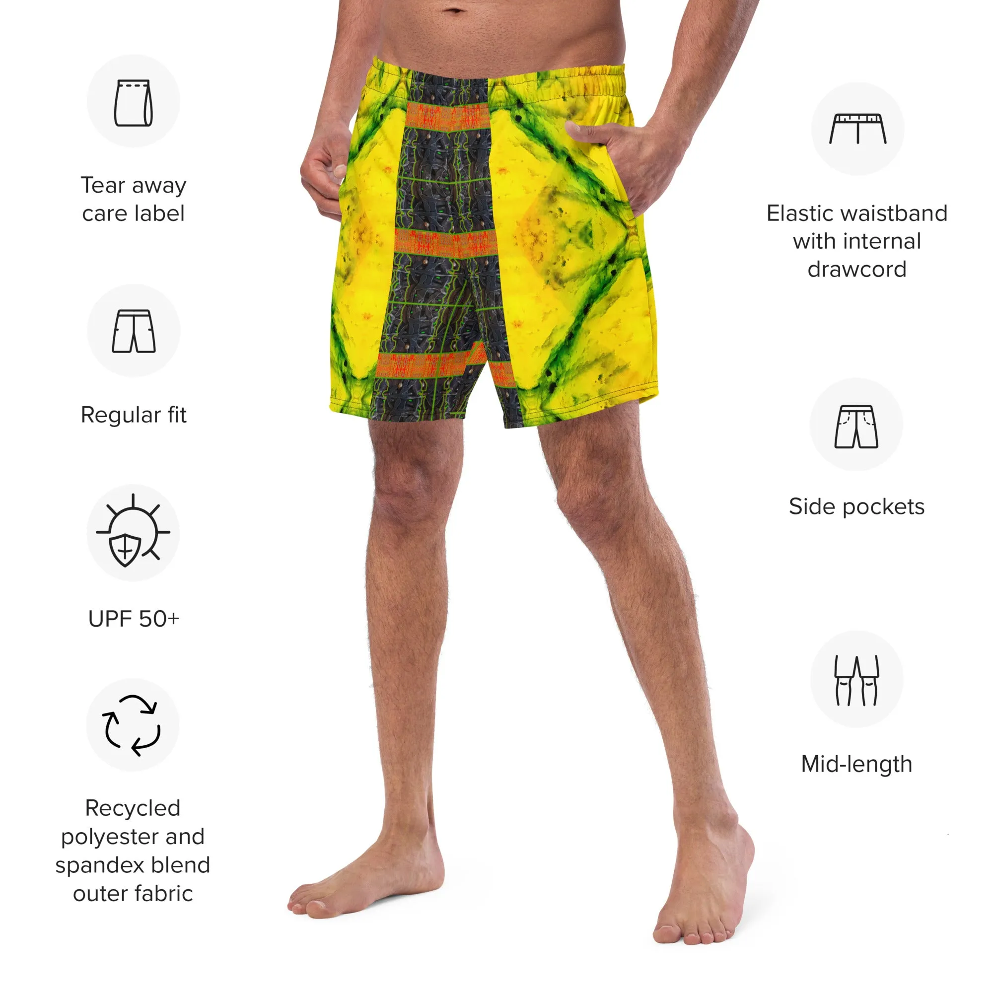 Swim Trunks (Virilis)(Tree Link Stripe Orange Logo) RJSTH@Fabric#1 RJSTHS2023 RJS