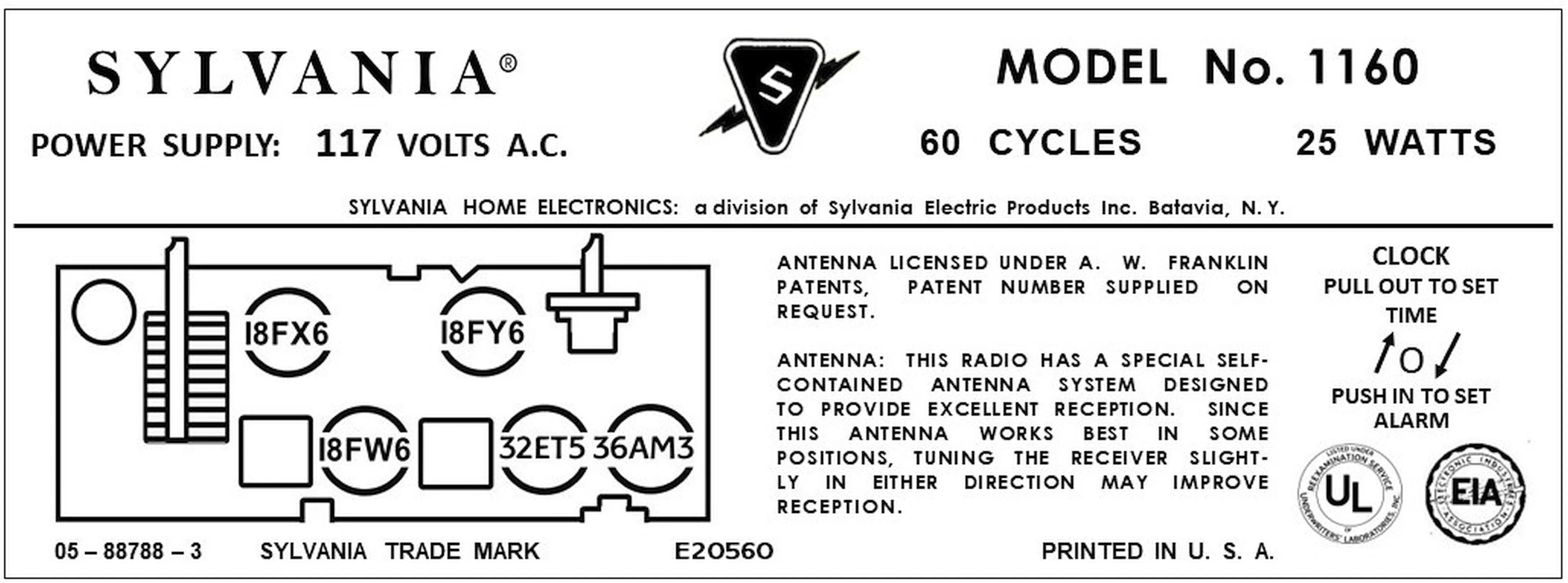 SYLVANIA-1160