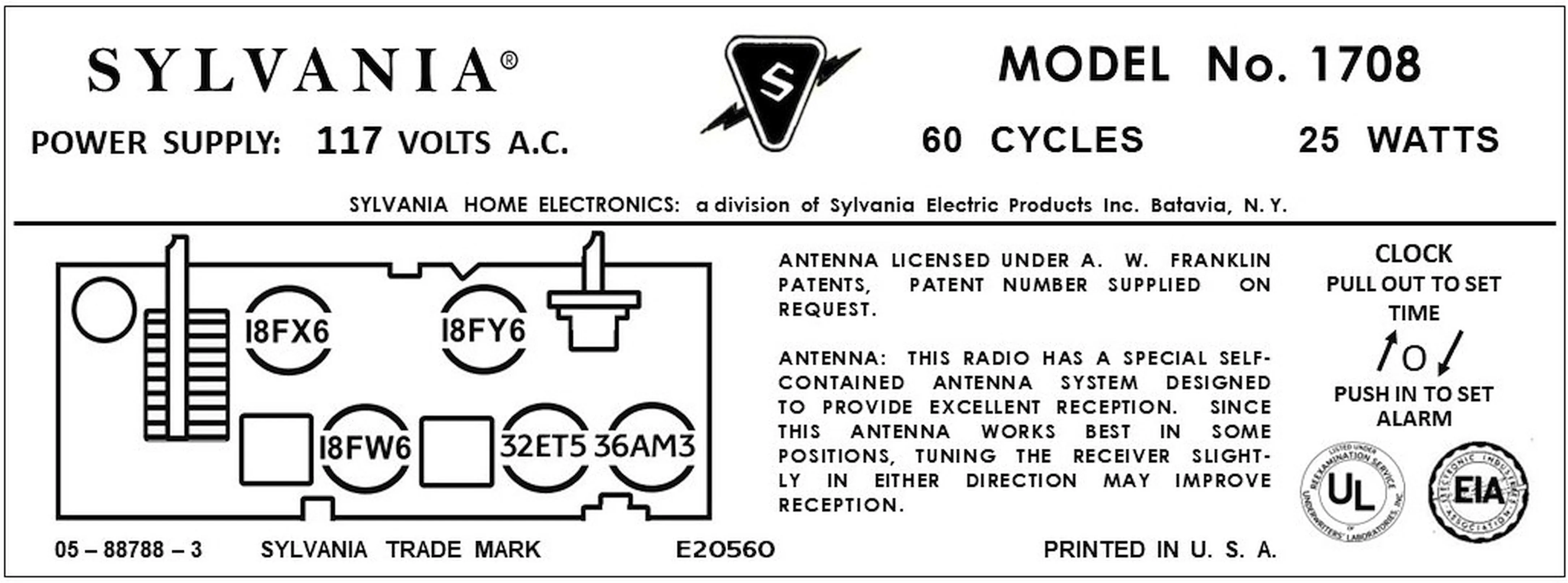 SYLVANIA-1708