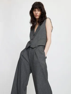Tailored Vest - Charcoal