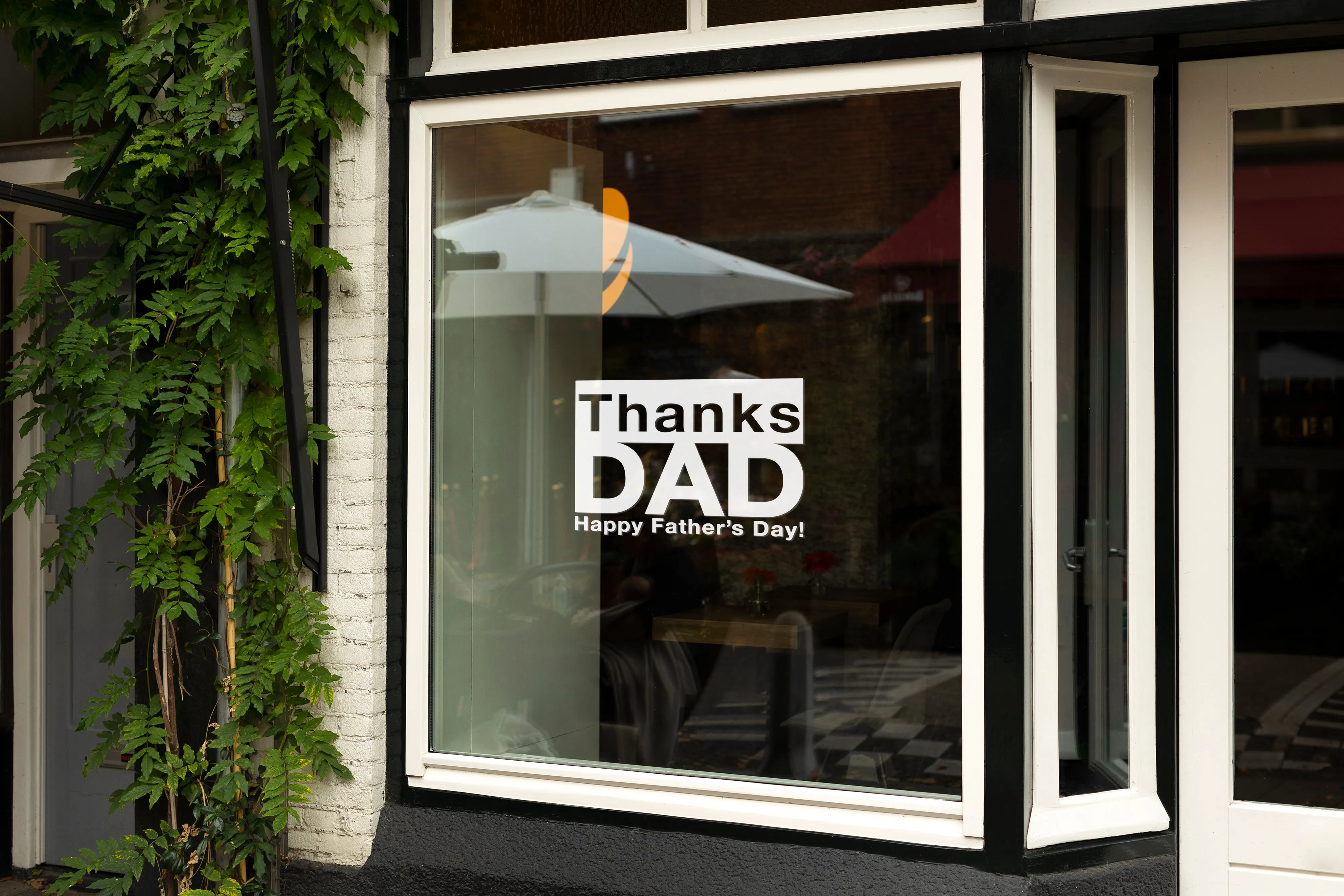Thanks Dad Father's Day Retail Shop Window Sticker