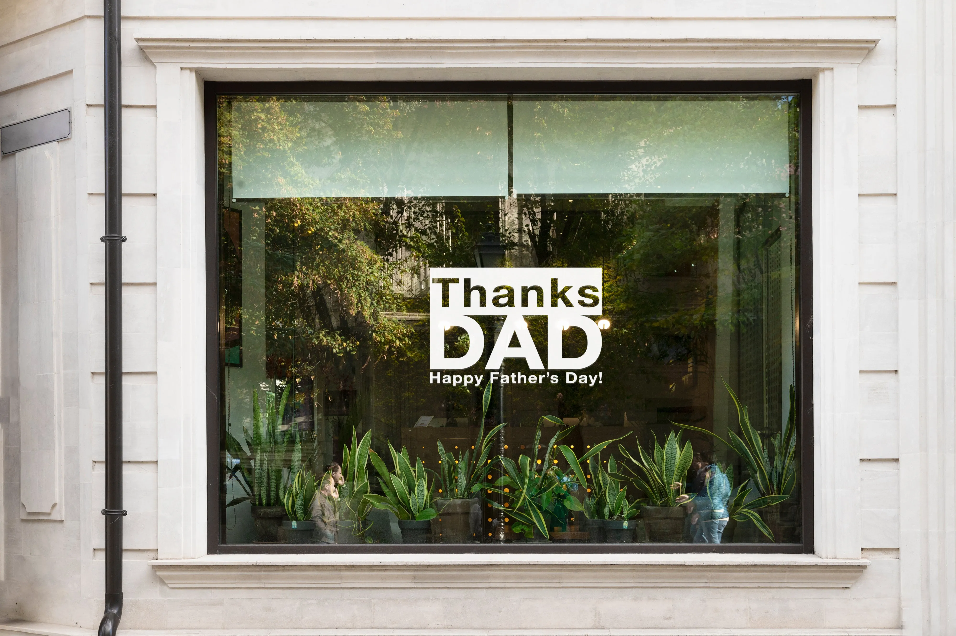 Thanks Dad Father's Day Retail Shop Window Sticker
