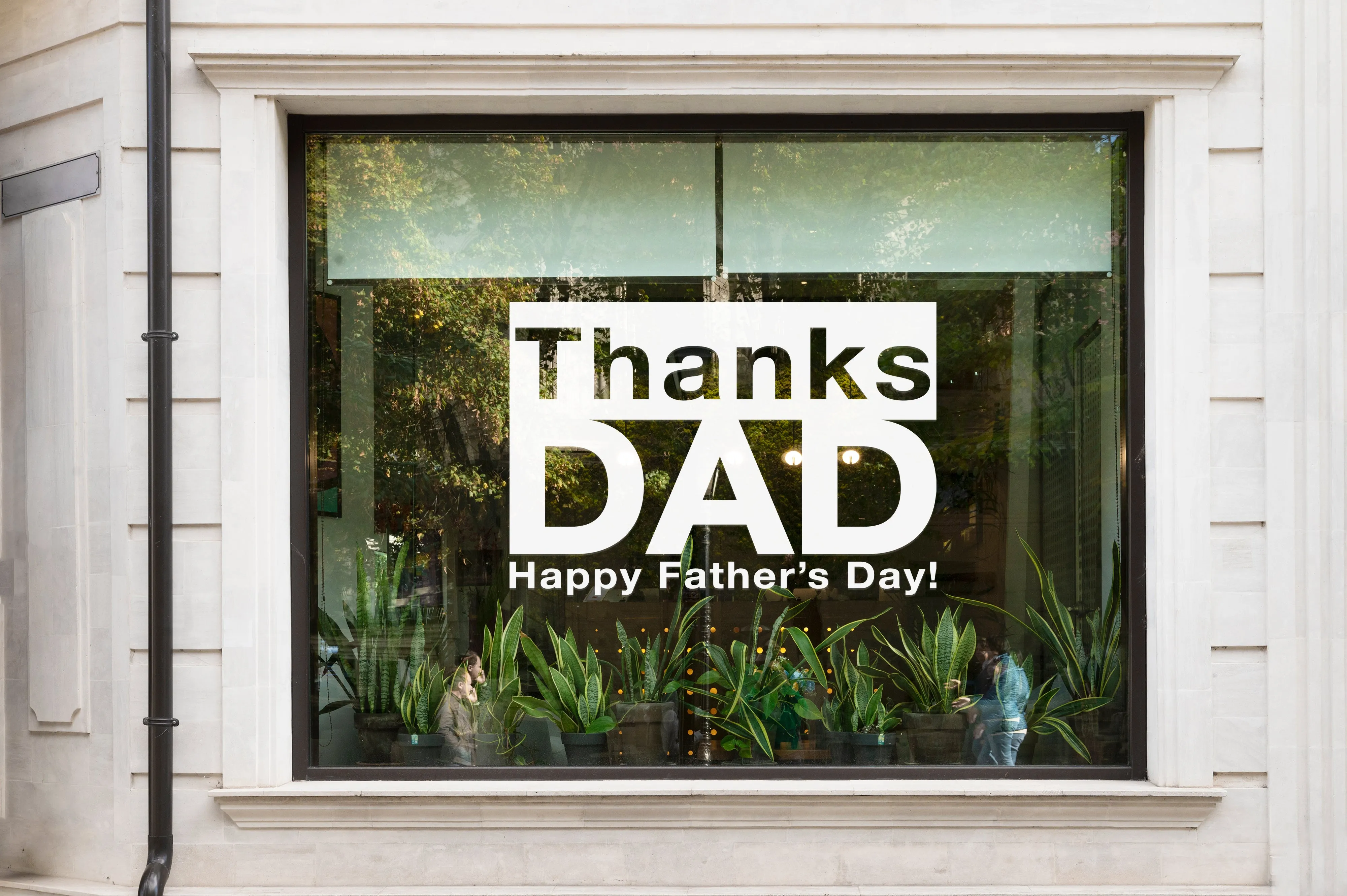 Thanks Dad Father's Day Retail Shop Window Sticker