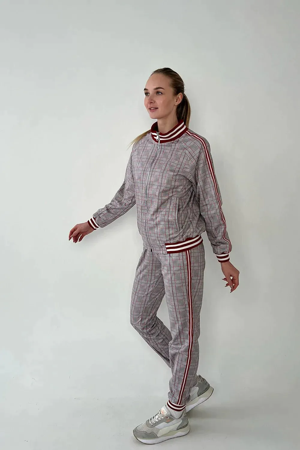 TheMrTailor™ Women's Plaid Tracksuit