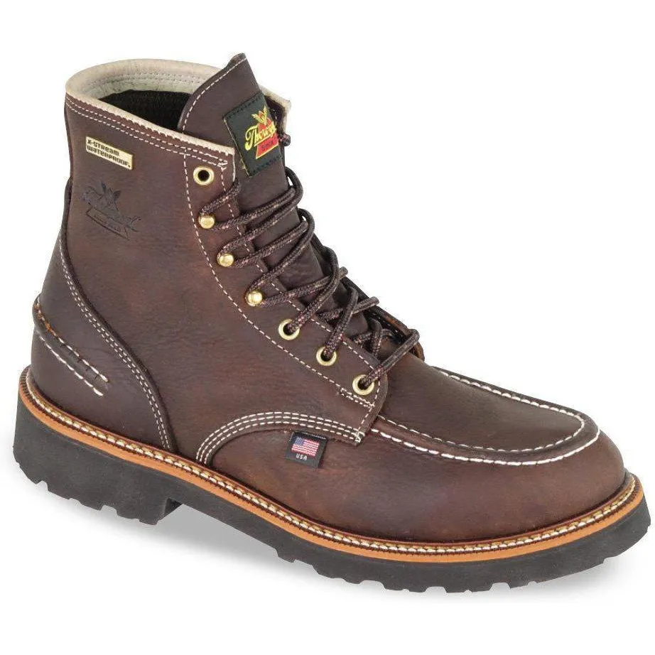 Thorogood Men's Flyway 6" USA Made Waterproof Work Boot - Brown - 814-4140