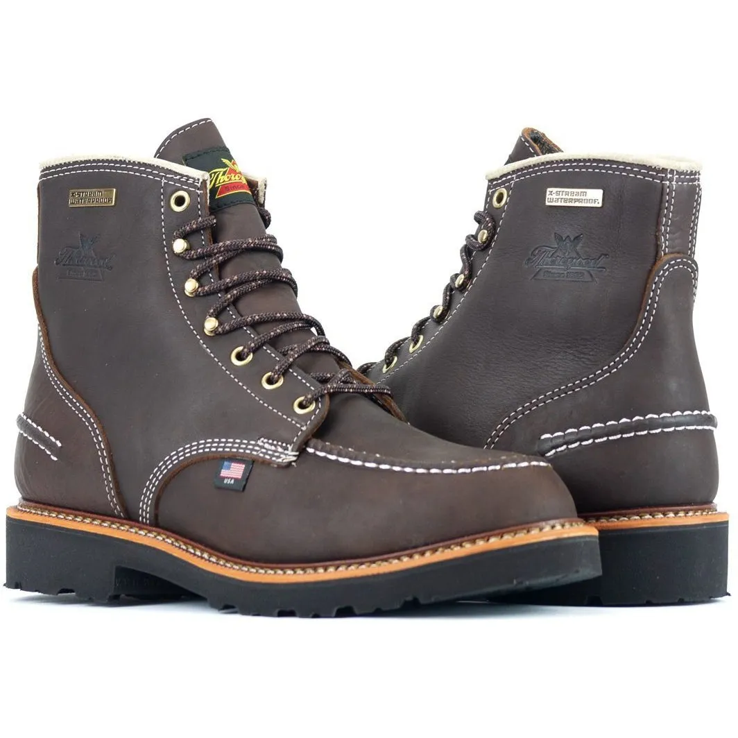 Thorogood Men's Flyway 6" USA Made Waterproof Work Boot - Brown - 814-4140