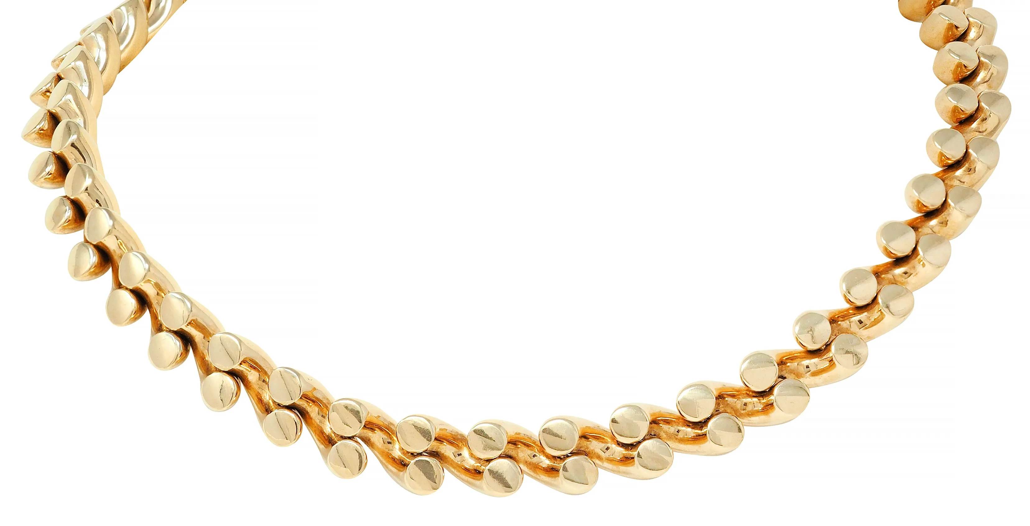 Tiffany & Co. 1960's Modernist 14 Karat Yellow Gold Vintage Chain Necklace