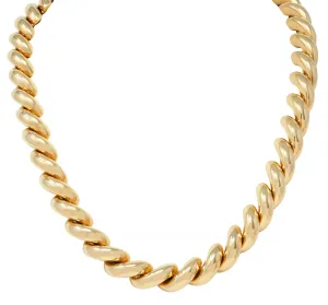 Tiffany & Co. 1960's Modernist 14 Karat Yellow Gold Vintage Chain Necklace