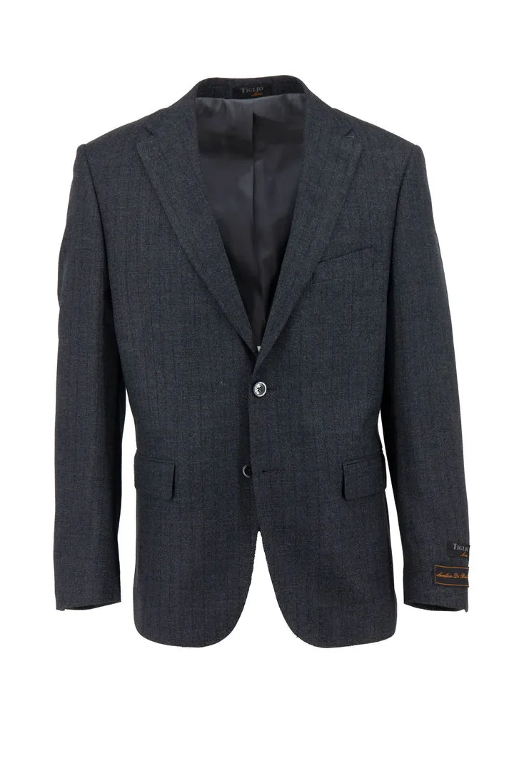 Tiglio Luxe Gray with Pinstripe Dolcetto Modern Fit, Pure Wool Jacket TL3321