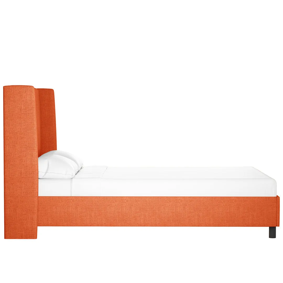 Tilly Upholstered Low Profile Platform Bed Joss & Main Color: Zuma Atomic Textured Linen Size: King