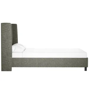 Tilly Upholstered Low Profile Platform Bed Joss & Main Color: Zuma Charcoal Textured Linen Size: Twin