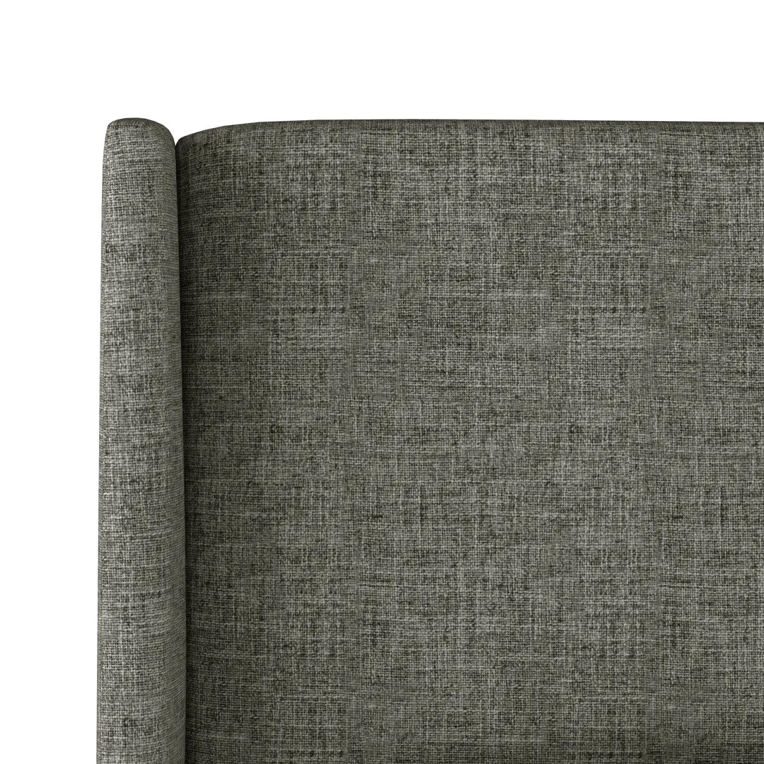 Tilly Upholstered Low Profile Platform Bed Joss & Main Color: Zuma Charcoal Textured Linen Size: Twin