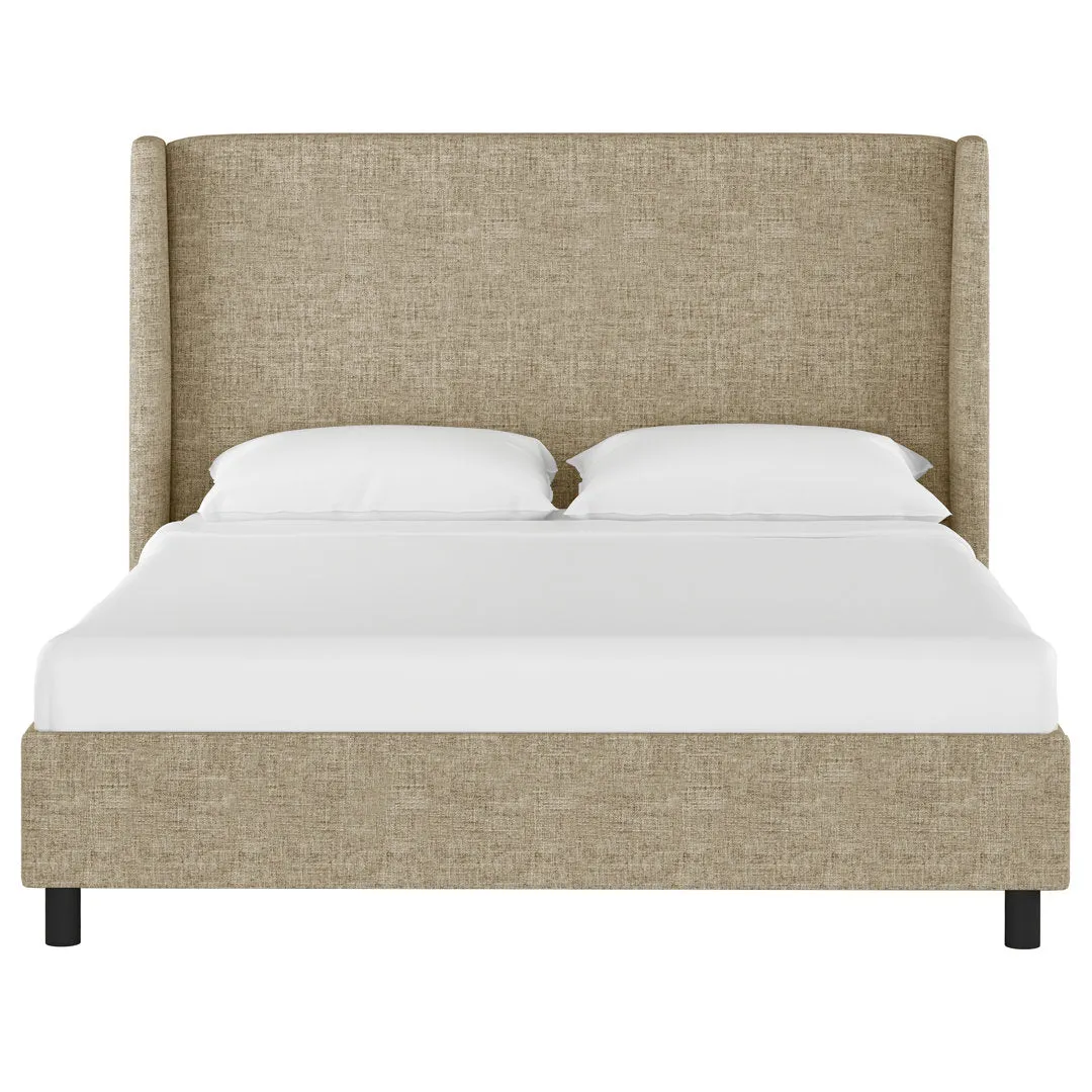 Tilly Upholstered Low Profile Platform Bed Joss & Main Color: Zuma Natural Textured Linen Size: Twin