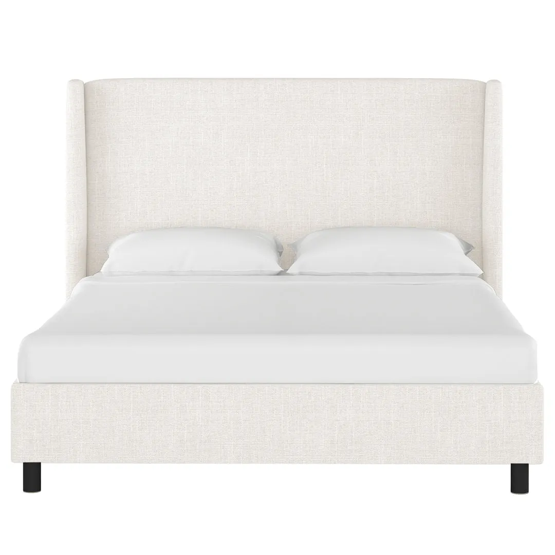 Tilly Upholstered Low Profile Platform Bed Joss & Main Color: Zuma White Textured Linen Size: King