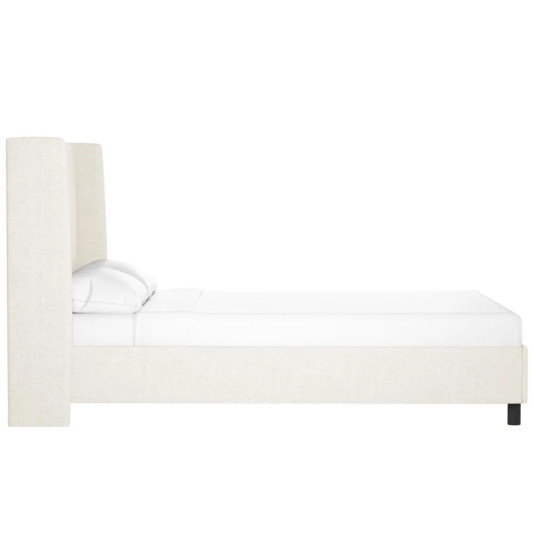 Tilly Upholstered Low Profile Platform Bed Joss & Main Color: Zuma White Textured Linen Size: King