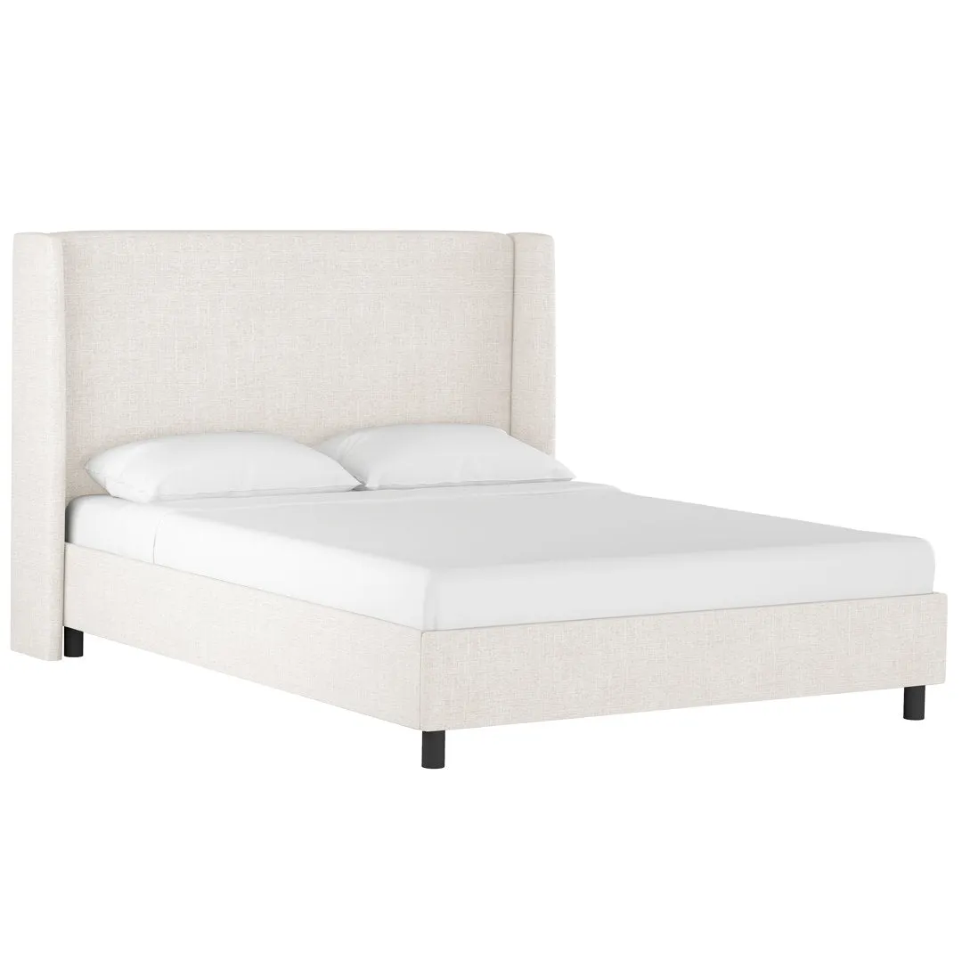 Tilly Upholstered Low Profile Platform Bed Joss & Main Color: Zuma White Textured Linen Size: King