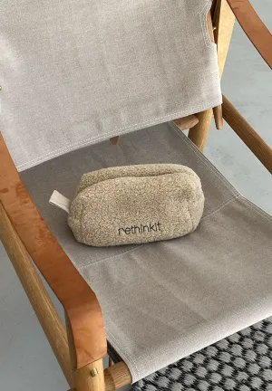 Turnable Purse Pile/Quilted FUZZY - sandshell