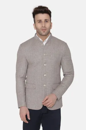 Tweed Beige Bandhgala