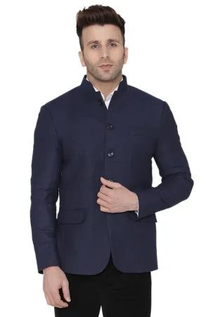 Tweed Blue Bandhgala