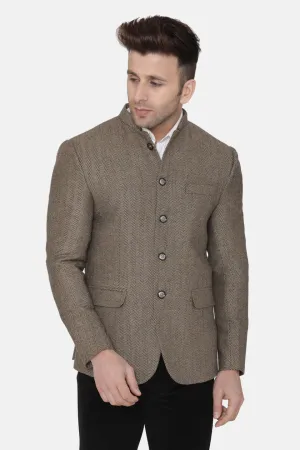 Tweed Brown Bandhgala