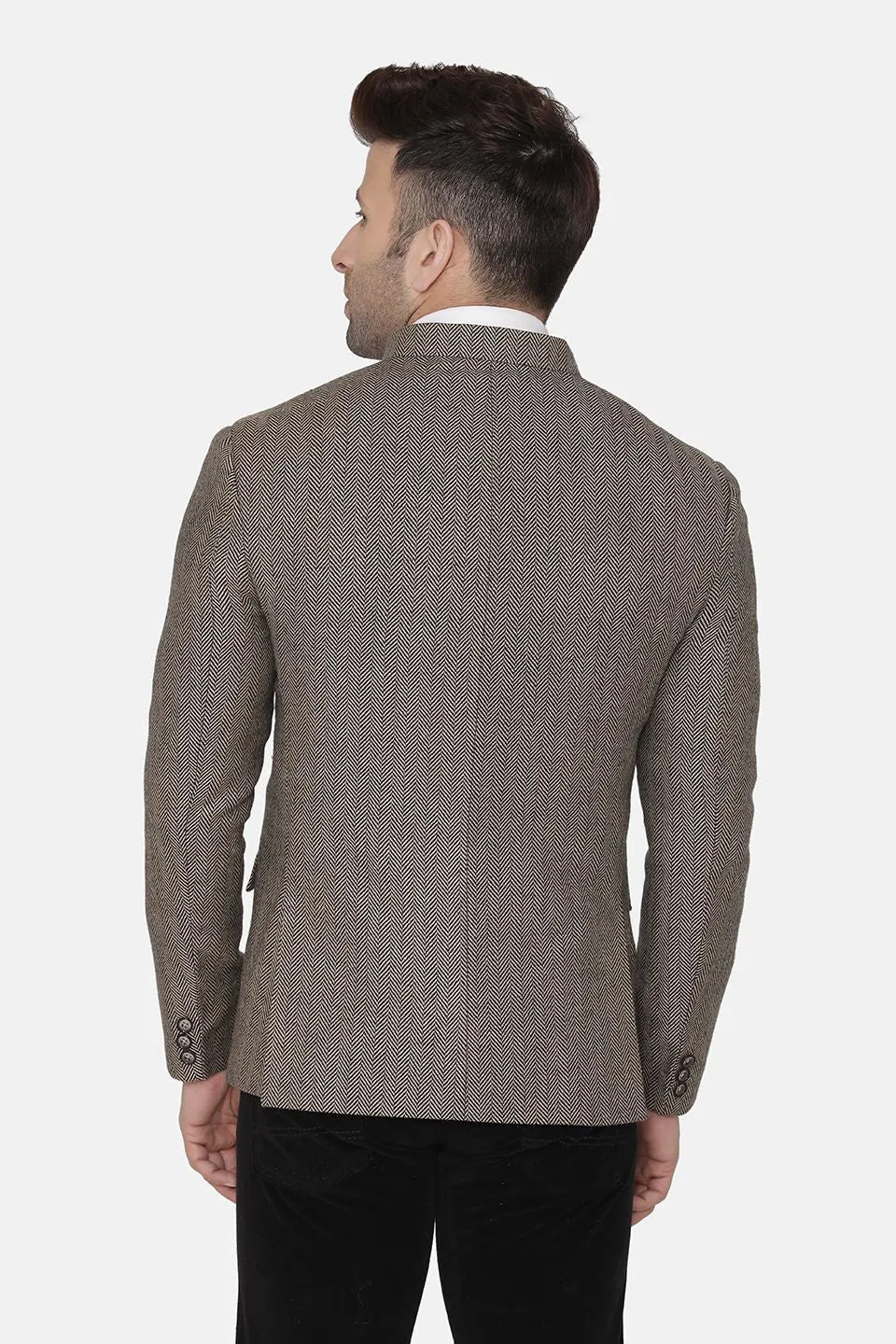 Tweed Brown Bandhgala