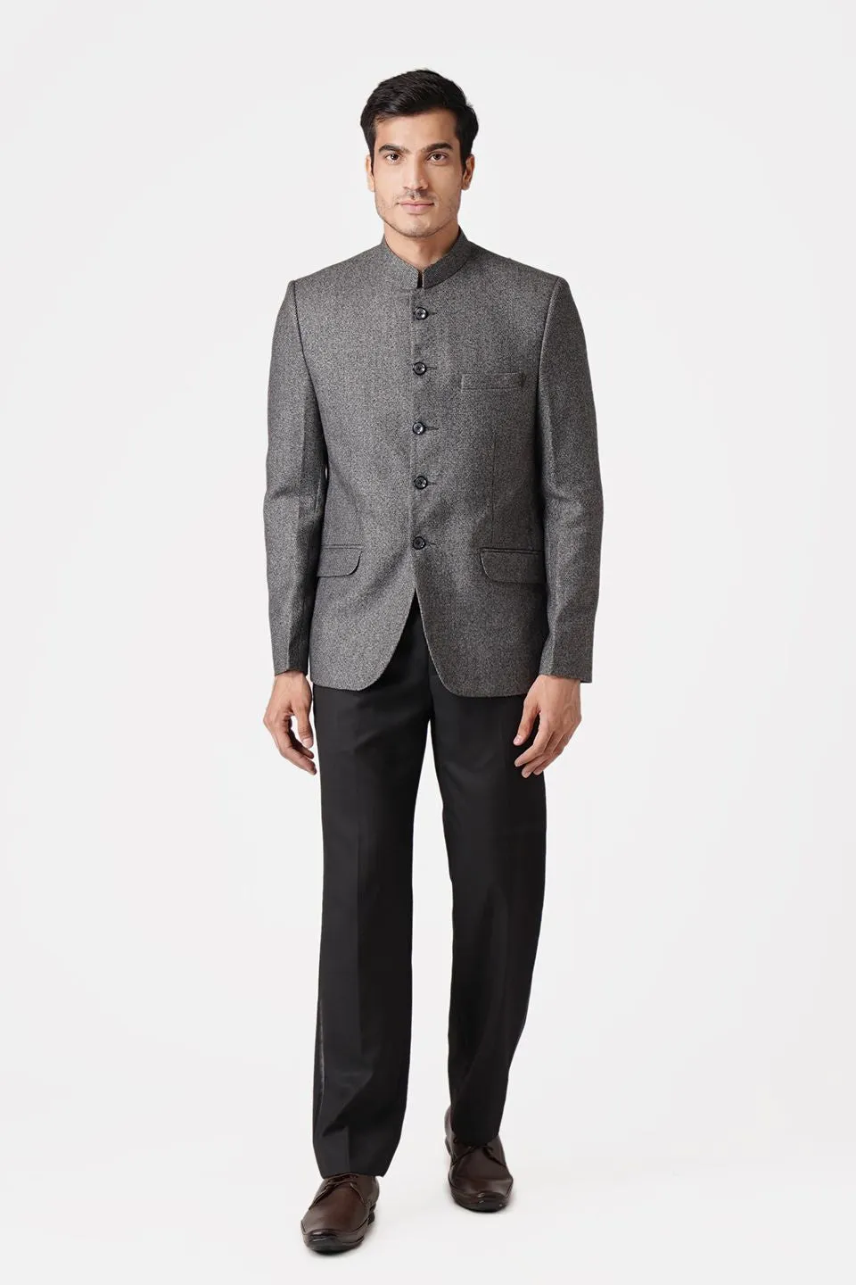 Tweed Grey Bandhgala