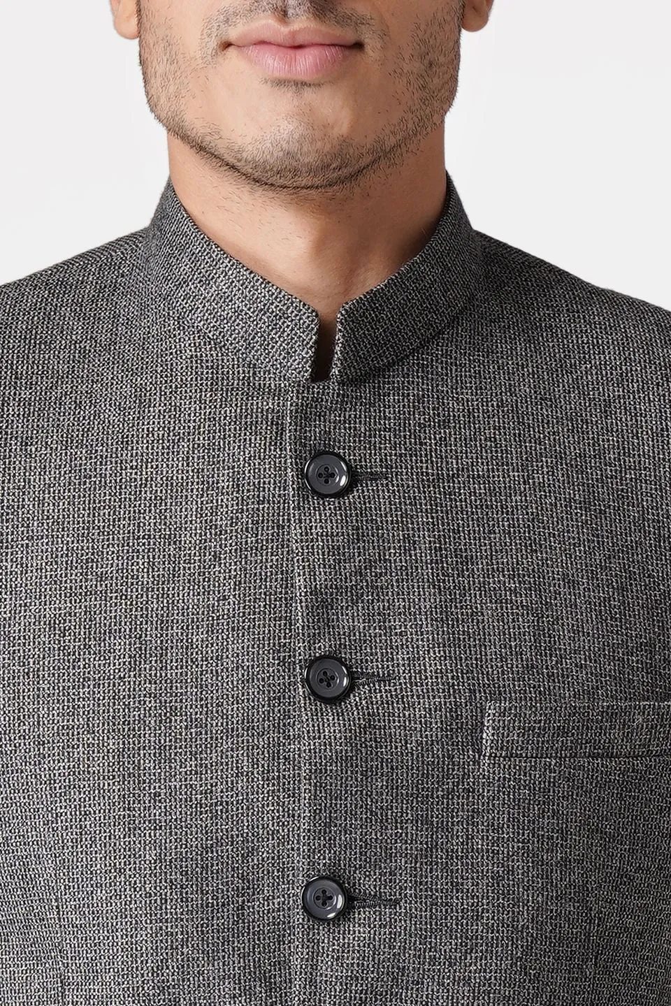 Tweed Grey Bandhgala