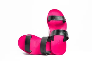 Twin Pink Sole Black Strap