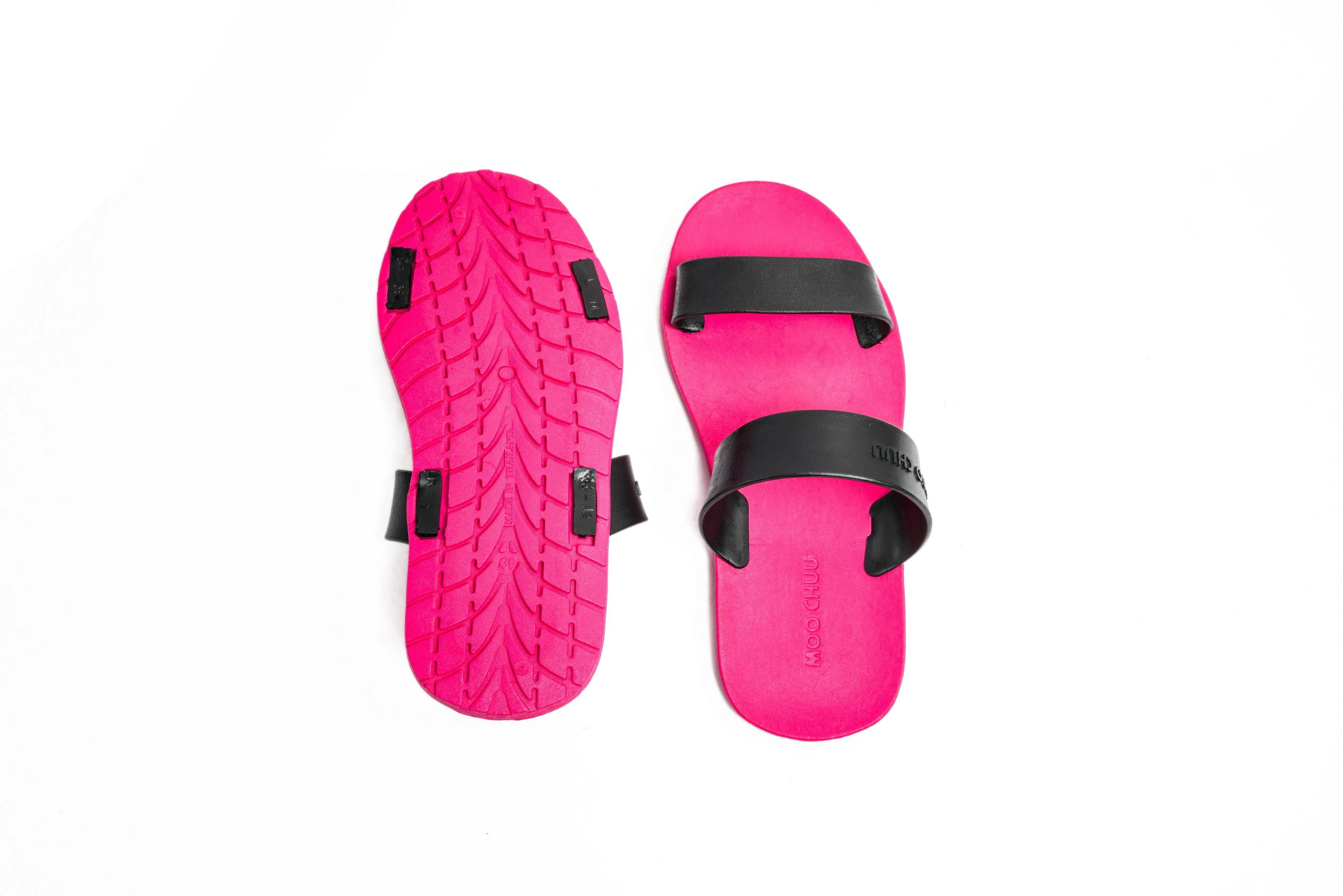 Twin Pink Sole Black Strap