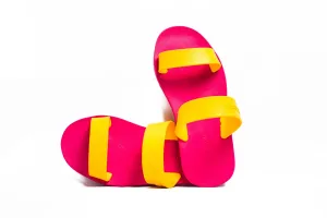 Twin Pink Sole Yellow Strap