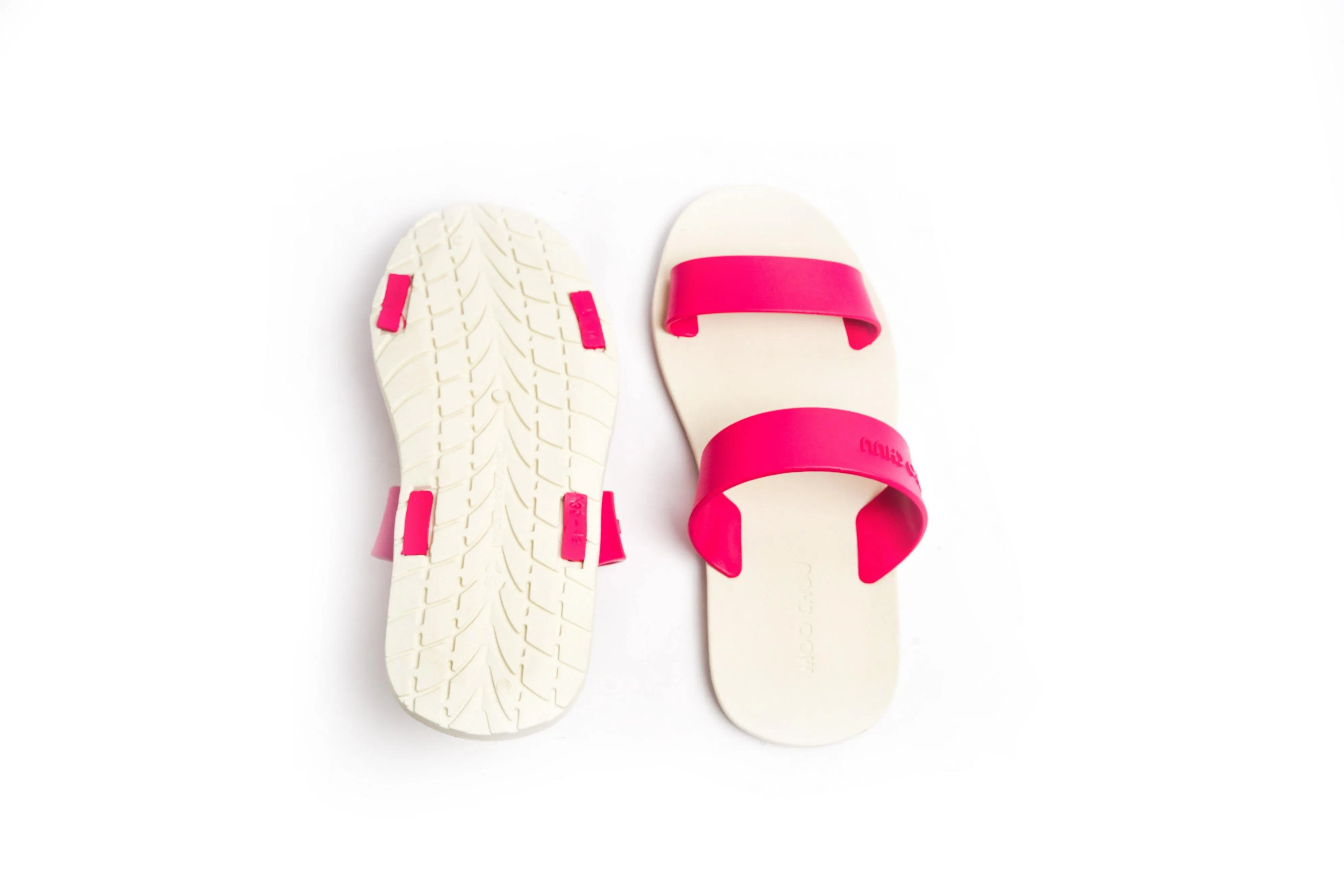 Twin White Sole Pink Strap