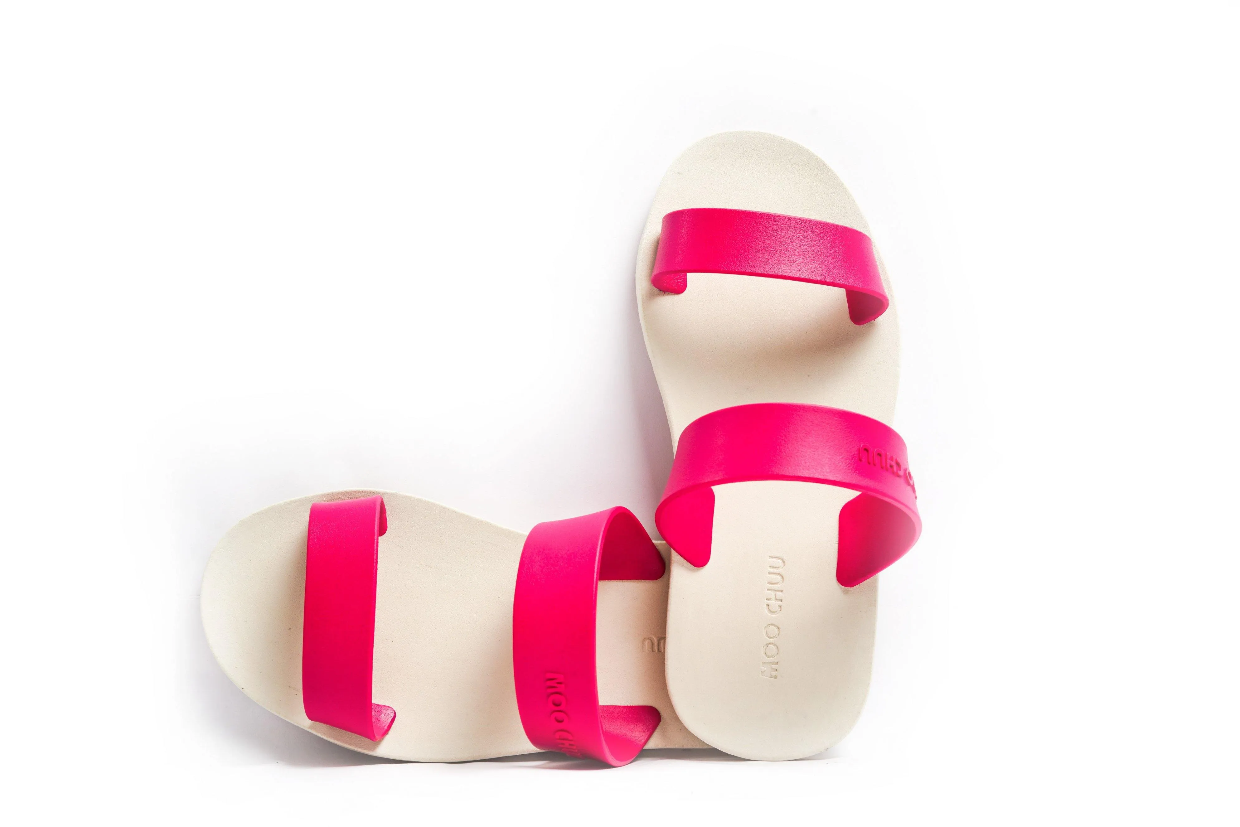 Twin White Sole Pink Strap