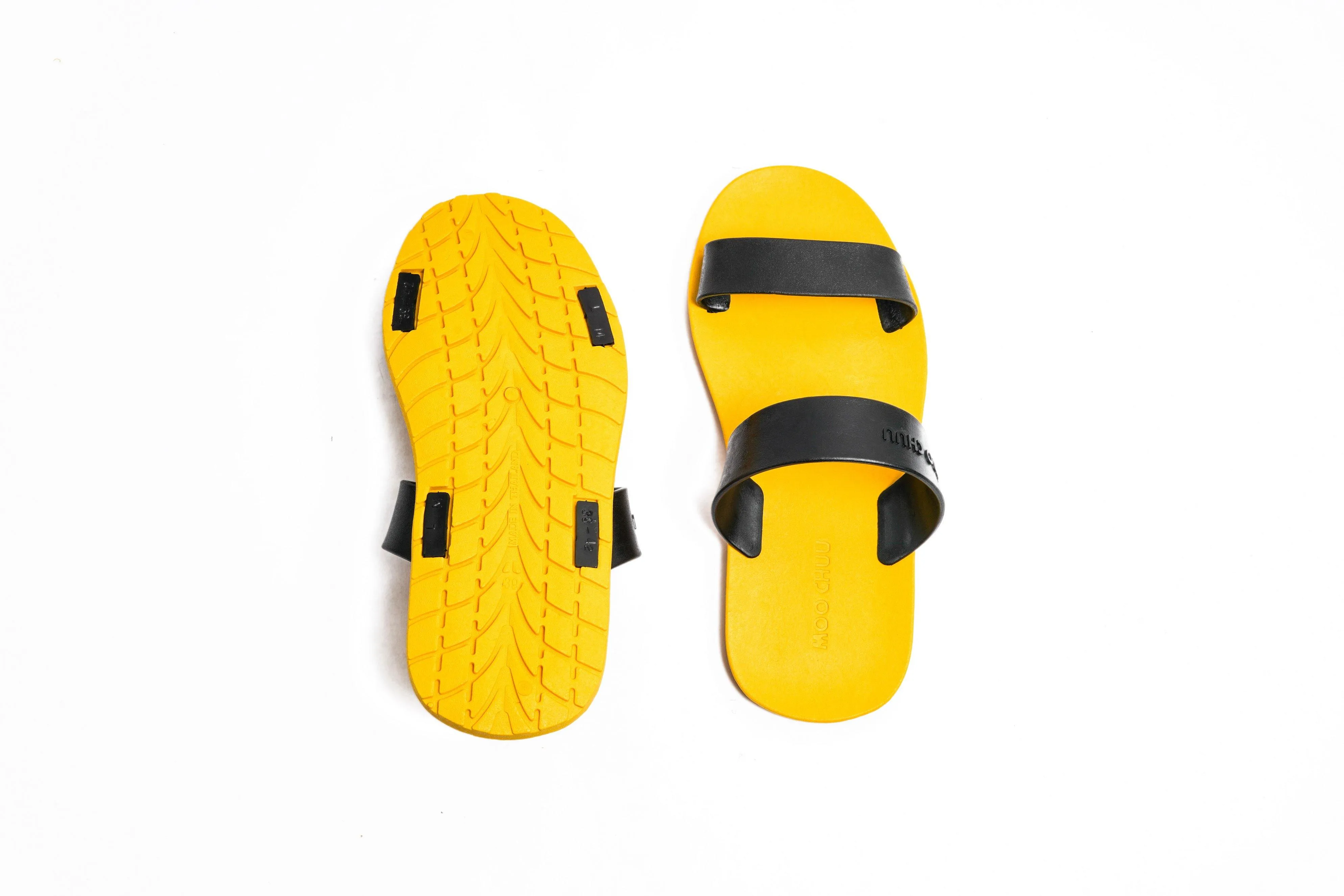 Twin Yellow Sole Black Strap