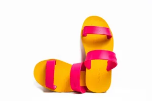 Twin Yellow Sole Pink Strap