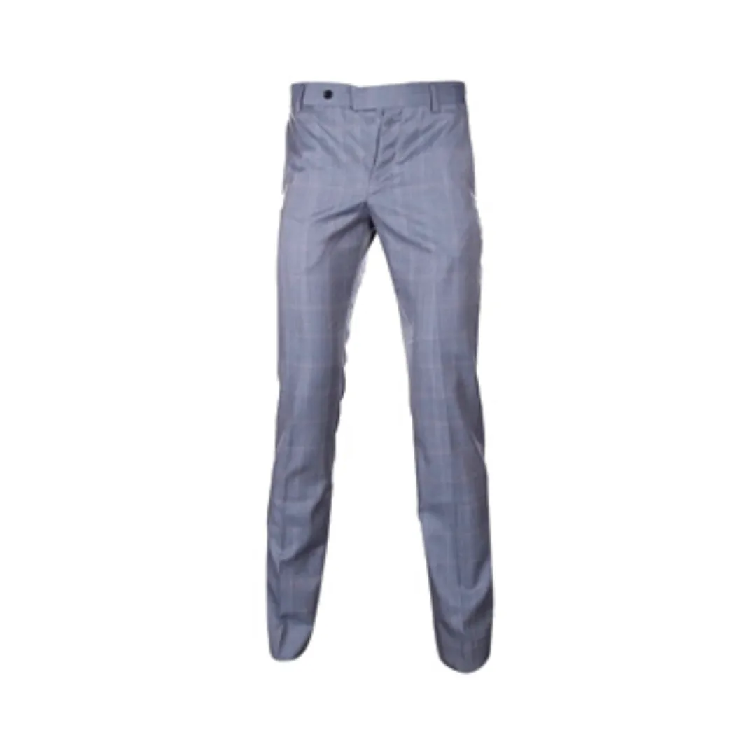 UBER STONE TAUPE MEN'S CHECK TROUSER