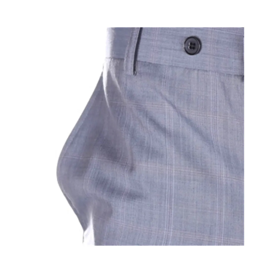 UBER STONE TAUPE MEN'S CHECK TROUSER