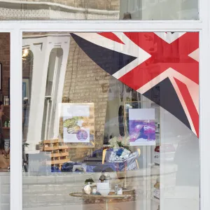 Union Jack corner window sticker