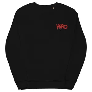 Unisex Hero Embroidery Sweatshirt: Classic Style Meets Eco-Friendly Design