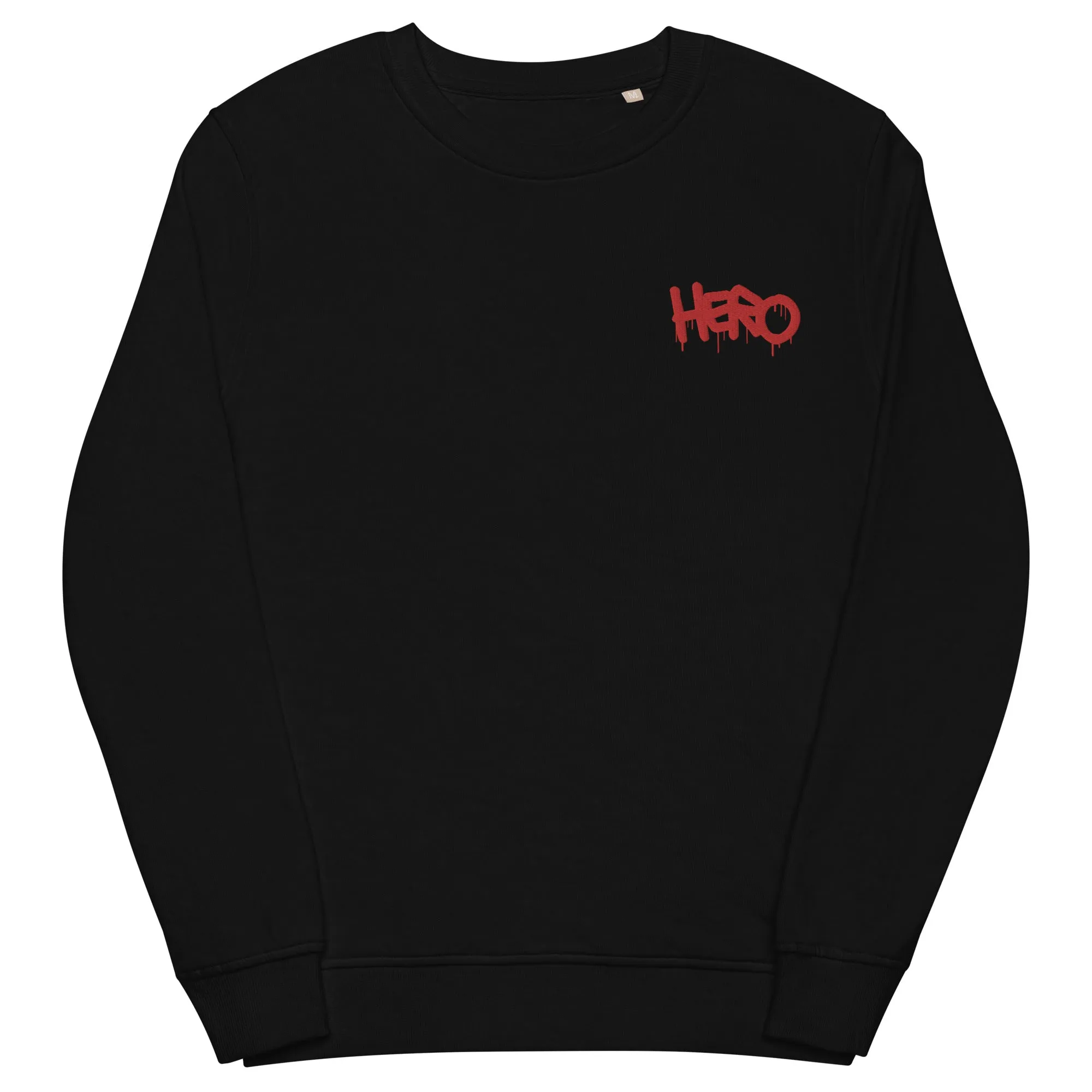 Unisex Hero Embroidery Sweatshirt: Classic Style Meets Eco-Friendly Design