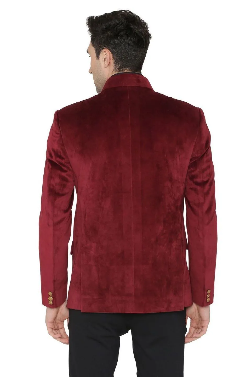 Velvet Maroon Bandhgala