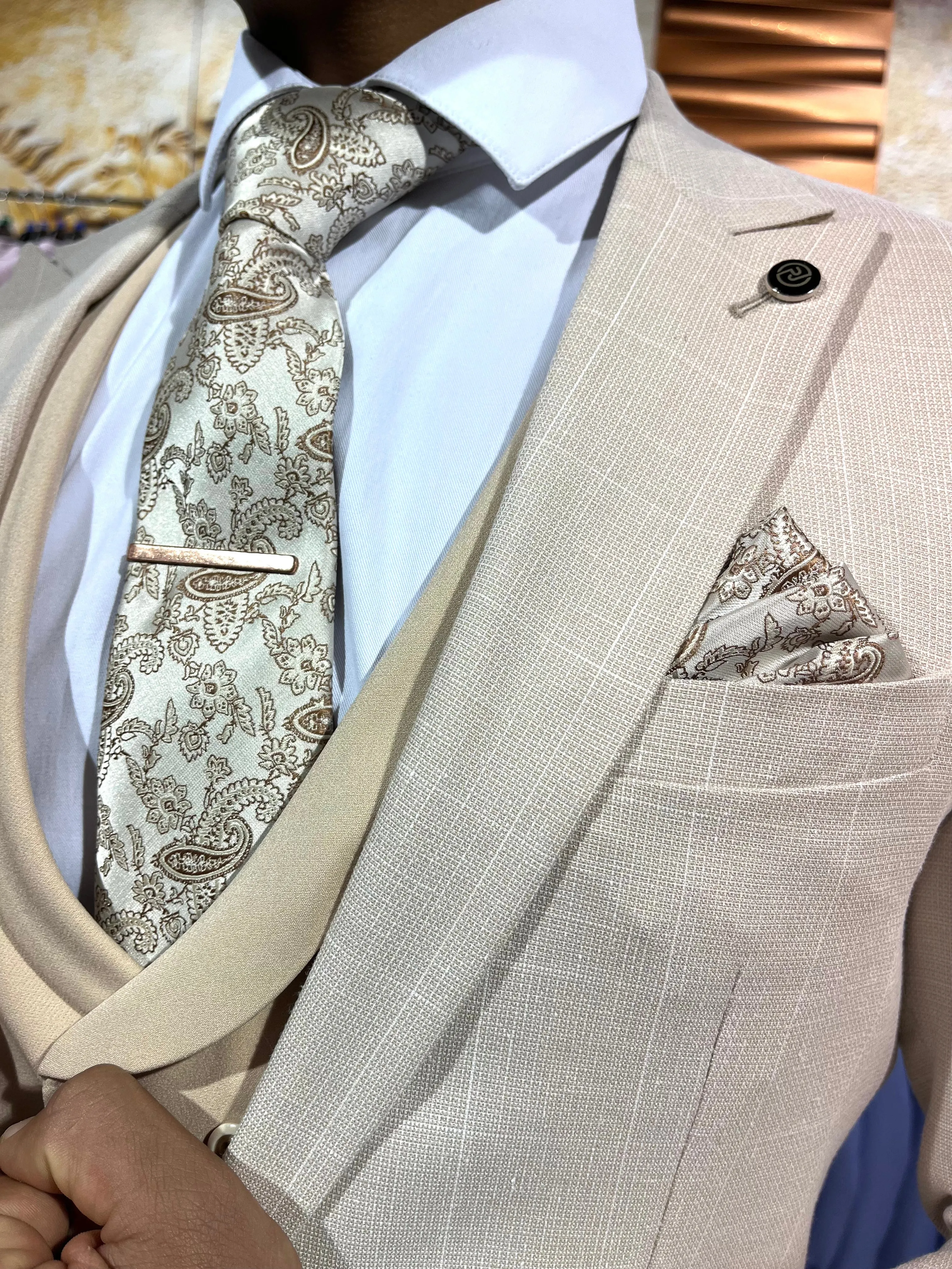 Vienna -  Cream 3 Piece Suit