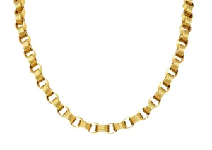 Vintage 1960's 18 Karat Yellow Gold Large Linked Rolo Chain Necklace