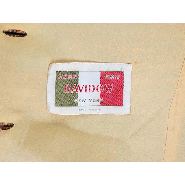 Vintage Davidow Womens Suit  Chanel Style 1960s Wool 38-24-27