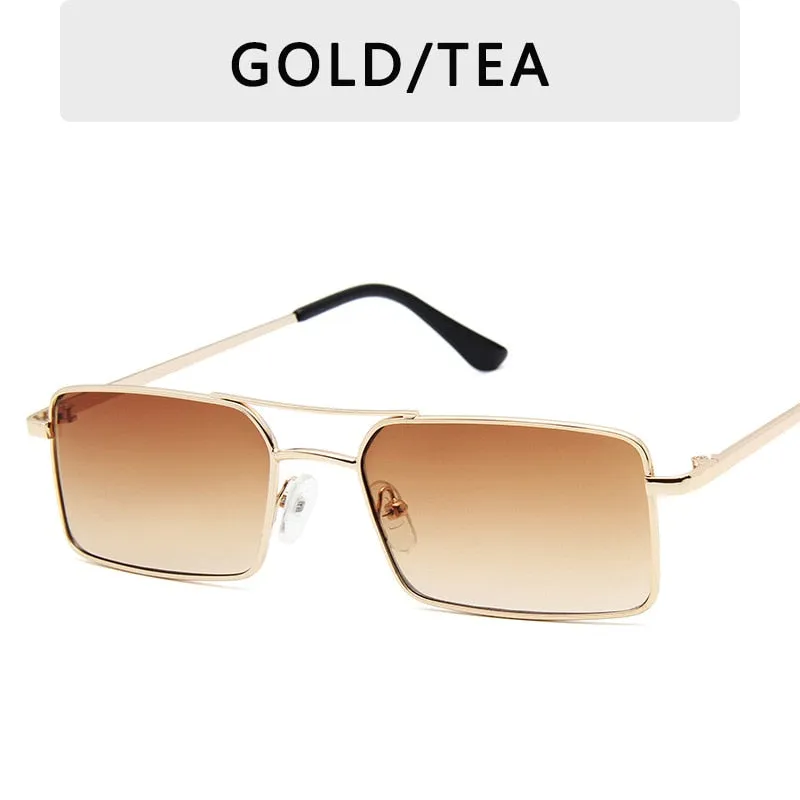 Vintage Metal Women's Sunglasses with Mirror UV400 Protection - Punk Style