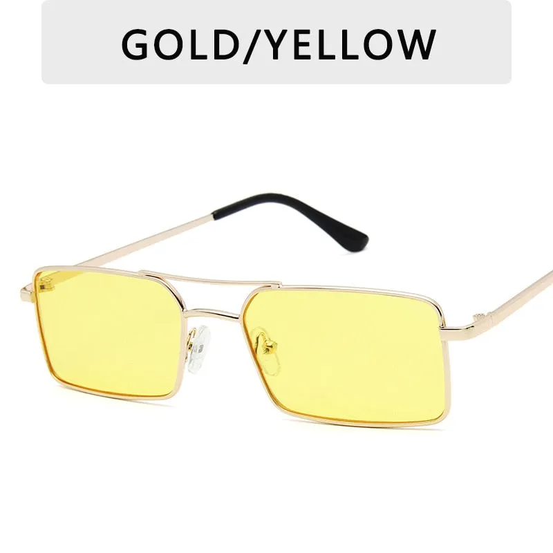 Vintage Metal Women's Sunglasses with Mirror UV400 Protection - Punk Style