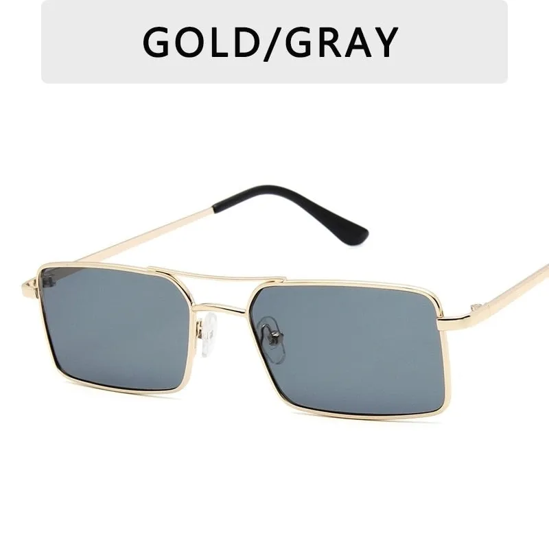 Vintage Metal Women's Sunglasses with Mirror UV400 Protection - Punk Style