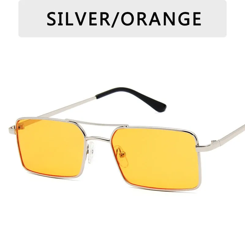 Vintage Metal Women's Sunglasses with Mirror UV400 Protection - Punk Style