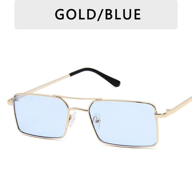 Vintage Metal Women's Sunglasses with Mirror UV400 Protection - Punk Style