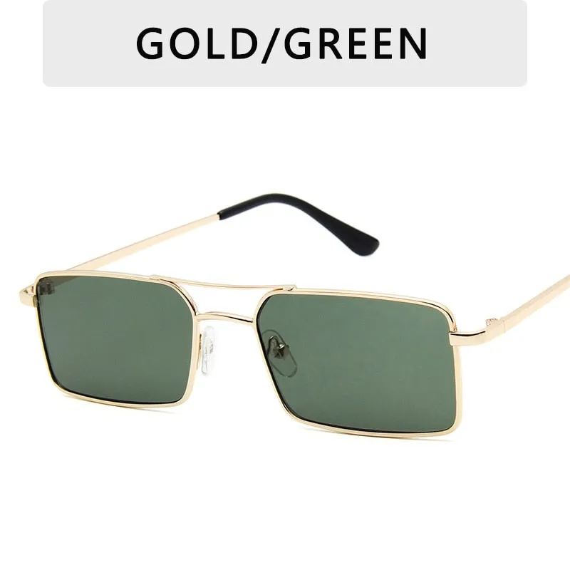 Vintage Metal Women's Sunglasses with Mirror UV400 Protection - Punk Style